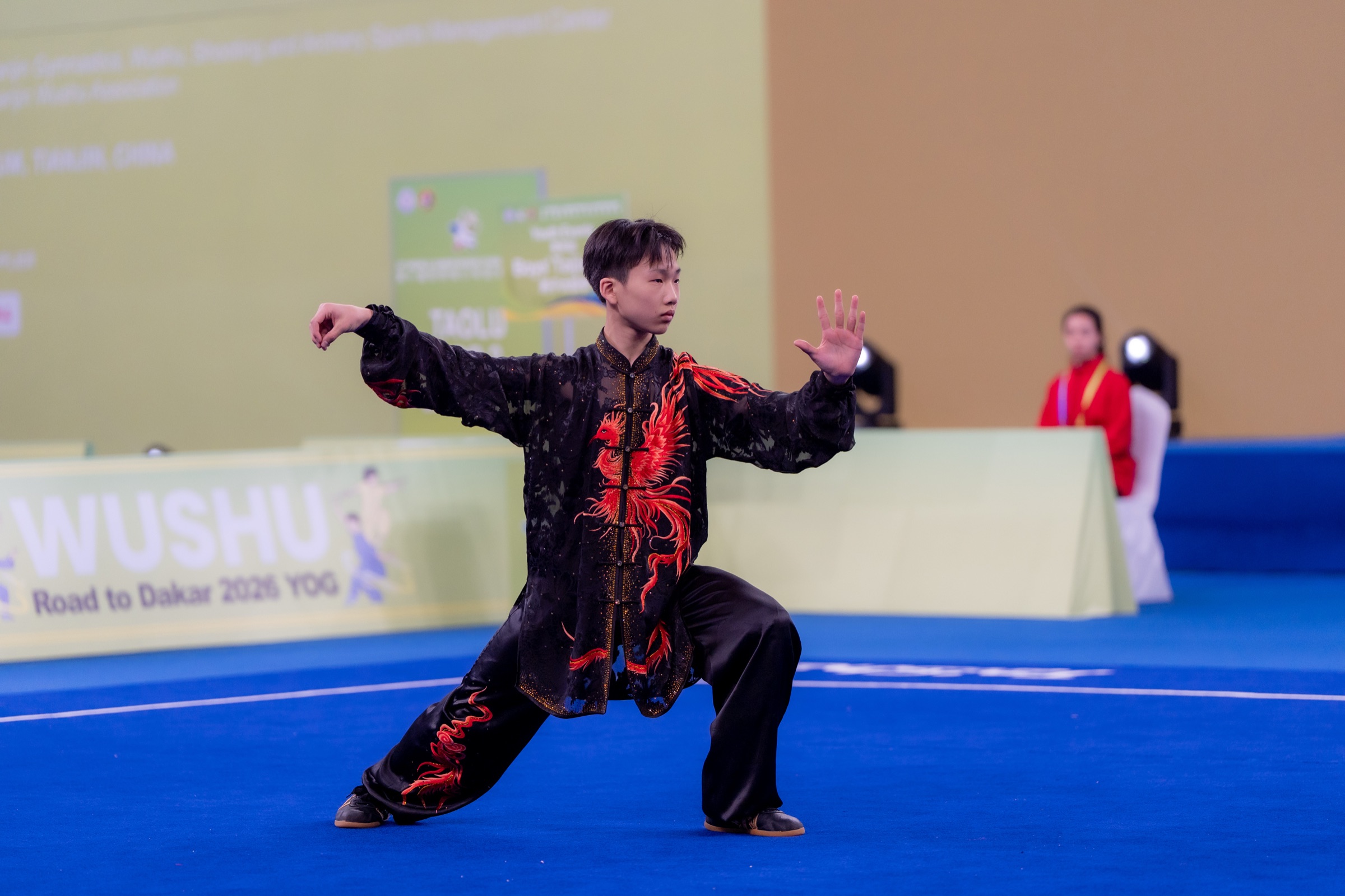 Selected men wushu athletes